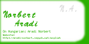 norbert aradi business card